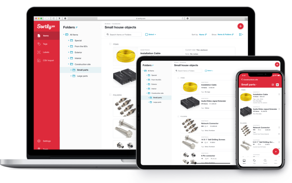 Auto parts are tracked using inventory software on a variety of devices. 