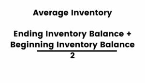 The formula for average inventory